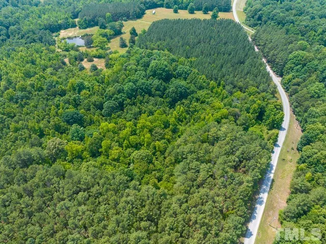 a view of a green field with lots of bushes