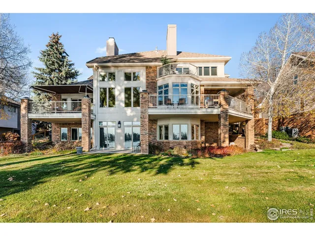 a view of a big building with a big yard