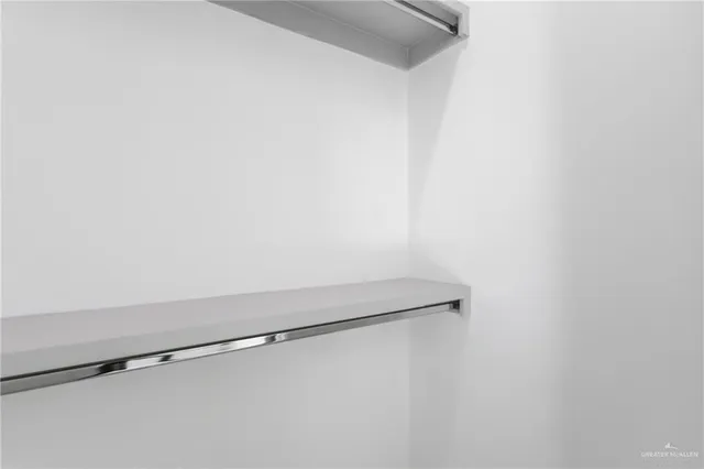 a close up view of racks on the wall