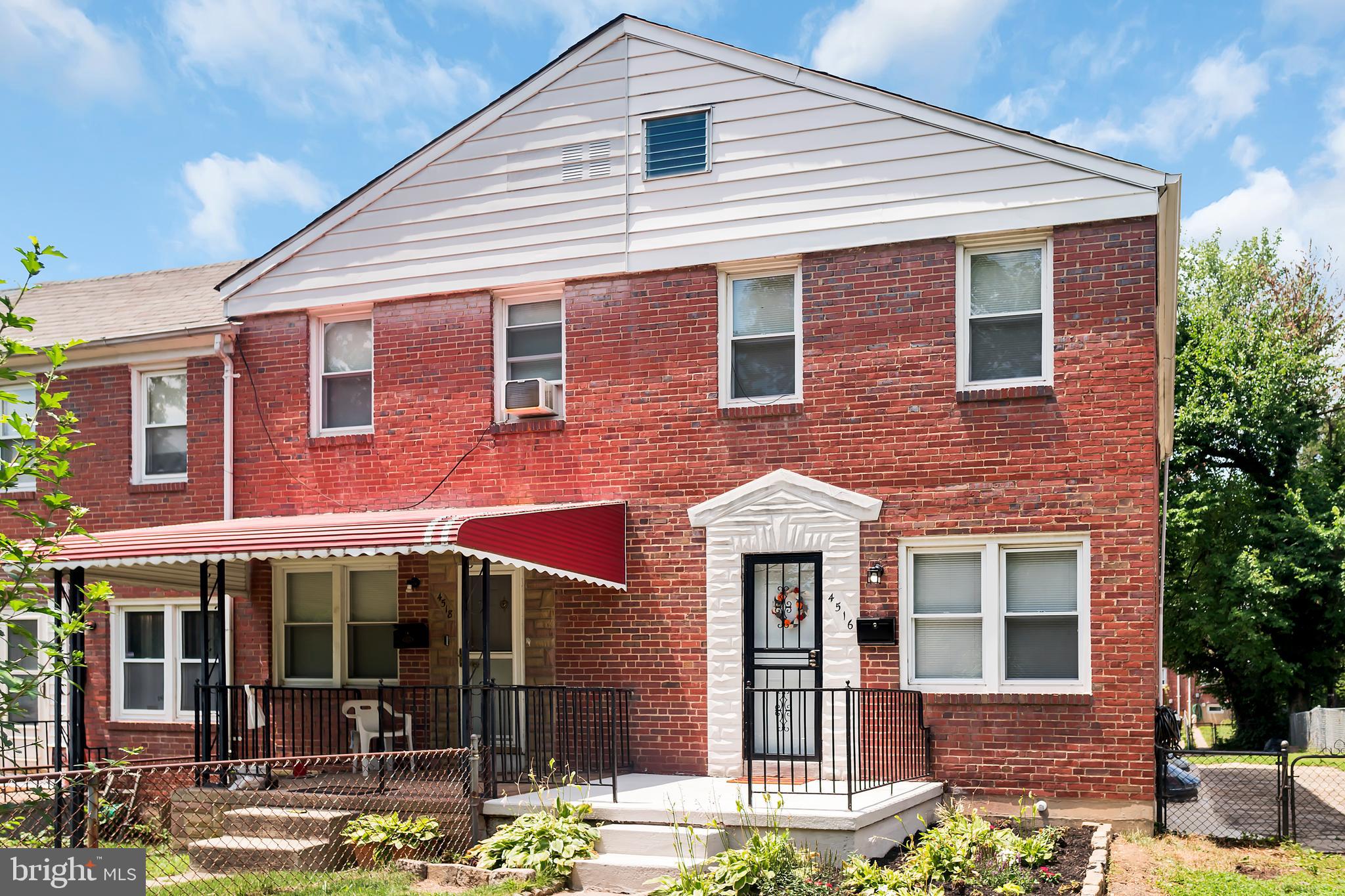 4516 Mountview Road Baltimore, MD 21229 - Photo 1 of 25 Lovely End-Unit w/ An Outside Porch Awning