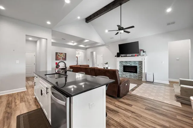 a view of a workspace with furniture