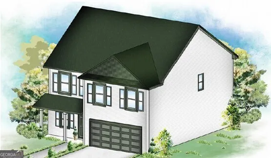 a front view of a house