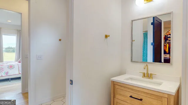 a view of a closet area