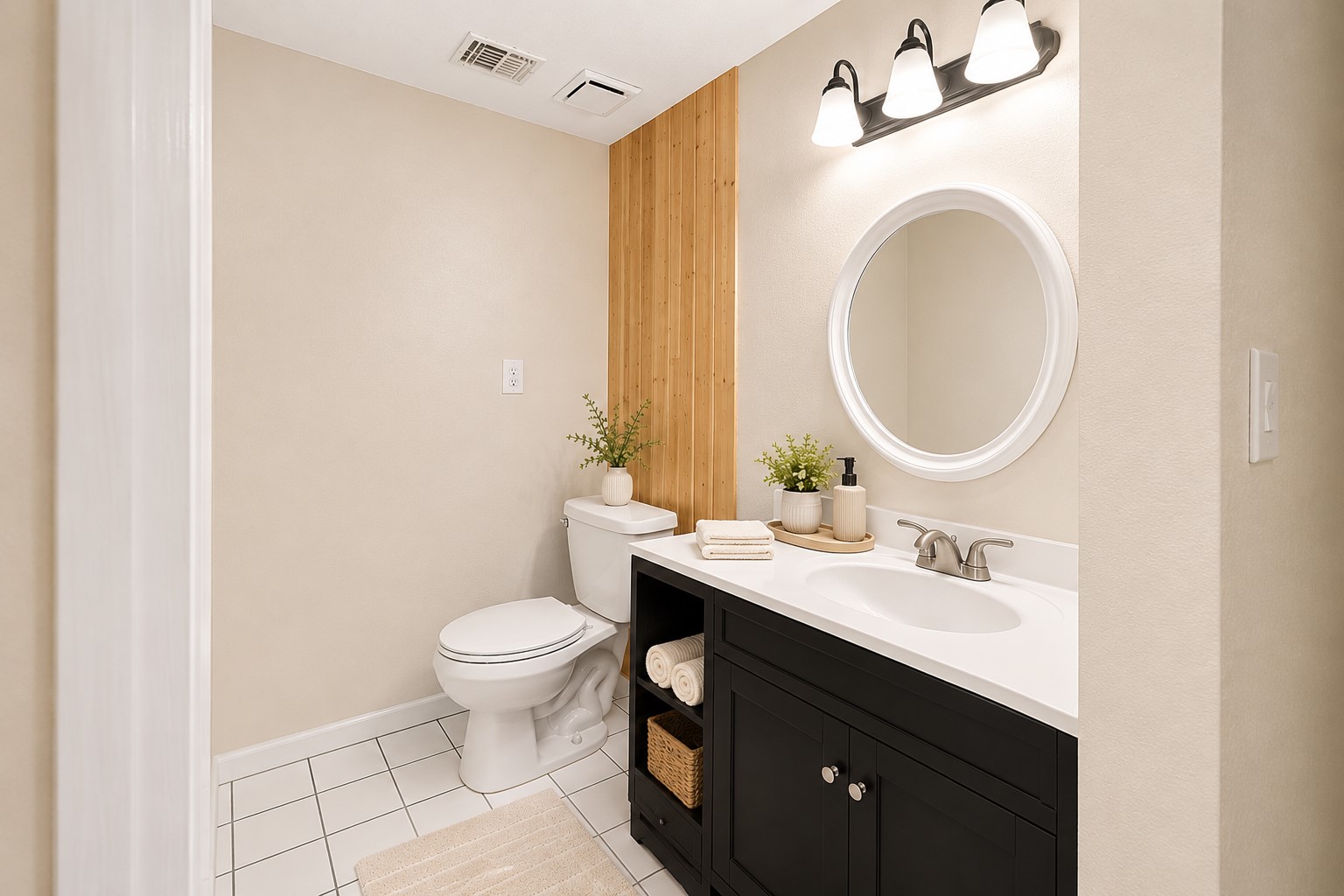 4818 Quailgate Drive Spring, TX 77373 - Photo 14 of 26 a bathroom with a sink vanity mirror and toilet