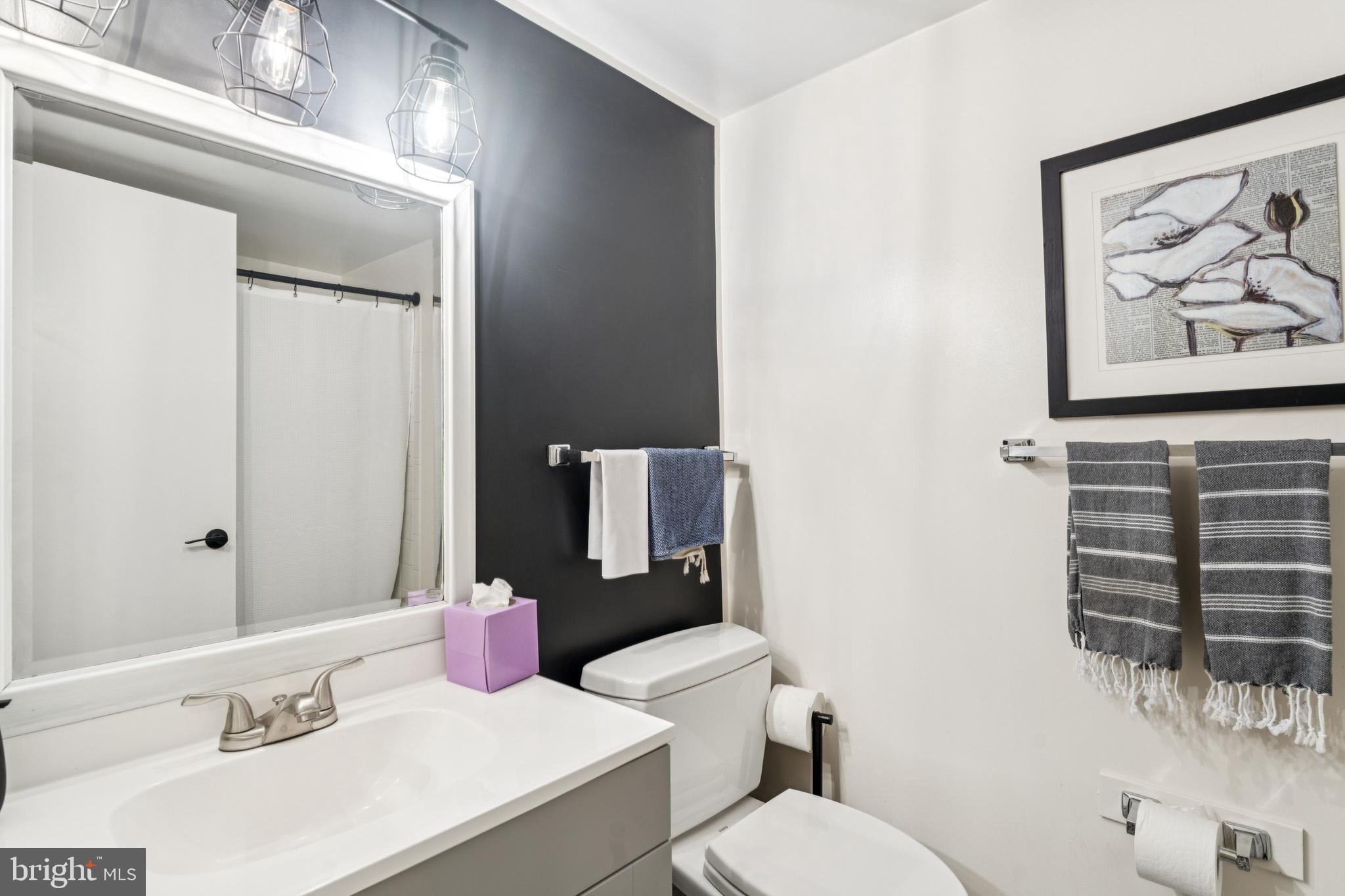 15301 Beaverbrook Court, Unit 923K Silver Spring, MD 20906 - Photo 13 of 25 a bathroom with a sink mirror vanity and toilet