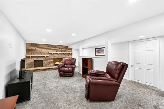 a front view of a house with stairs