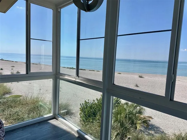 a view of a glass door with a from balcony
