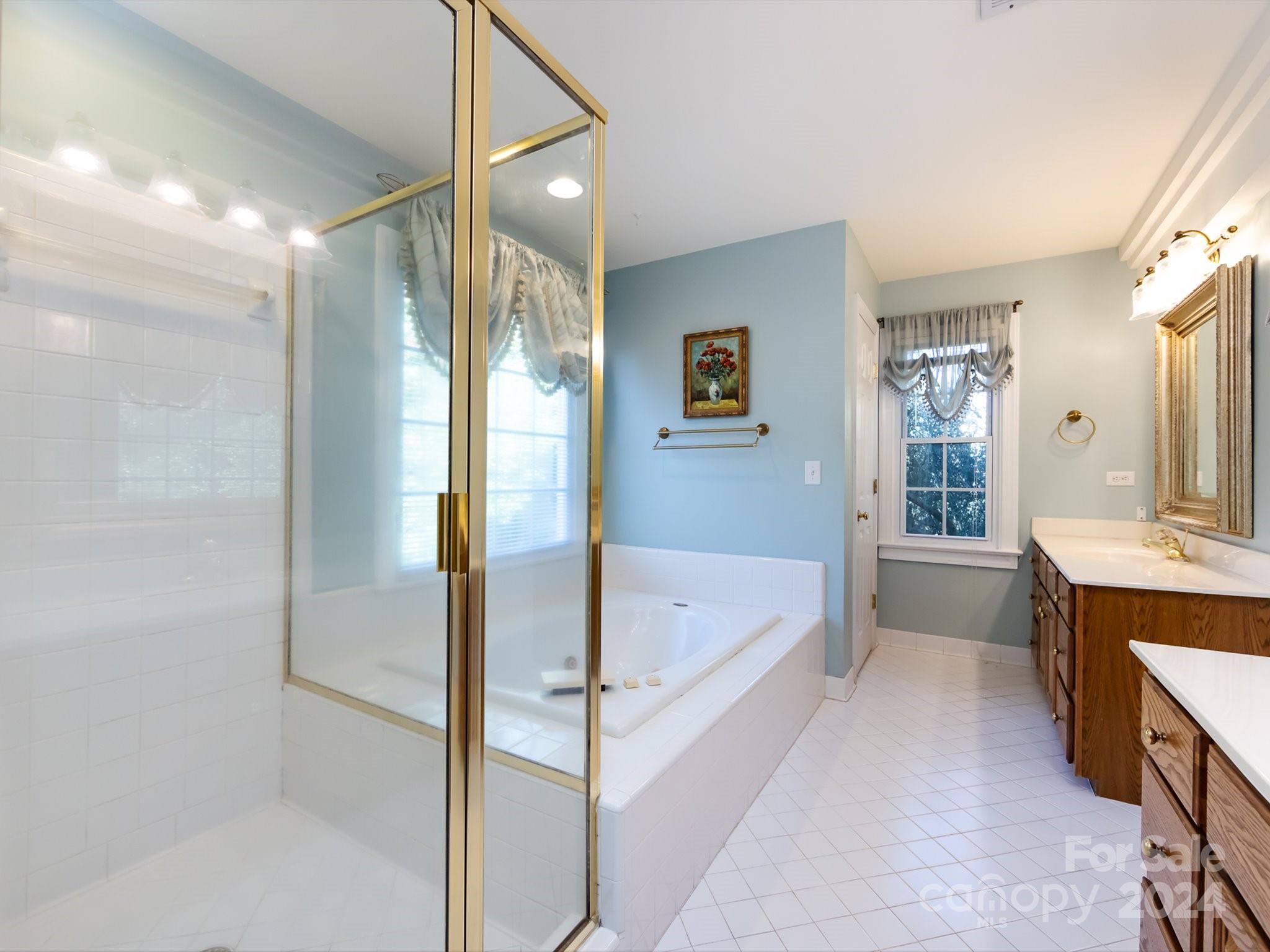 3534 Nestling Lane Fort Mill, SC 29708 - Photo 24 of 44 a bathroom with a tub a sink and a shower