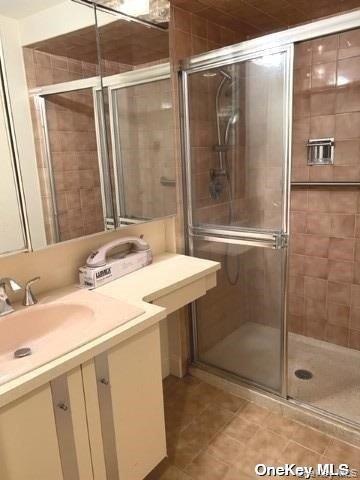 141 Great Neck Road, Unit 3A Great Neck, NY 11021 - Photo 11 of 15 a bathroom with a shower sink and mirror