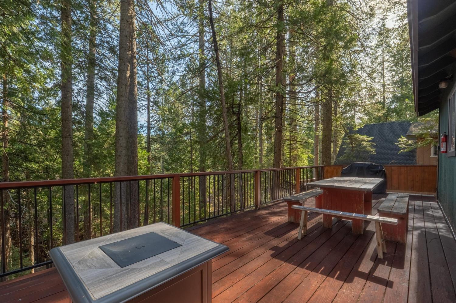 485 Moran Road Arnold, CA 95223 - Photo 35 of 49 a view of a balcony with wooden floor and outdoor space