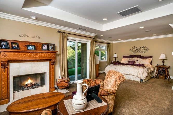 15541 Mussey Grade Road Ramona, CA 92065 - Photo 9 of 25 Spacious Master Bedroom with Sitting Area & Fireplace