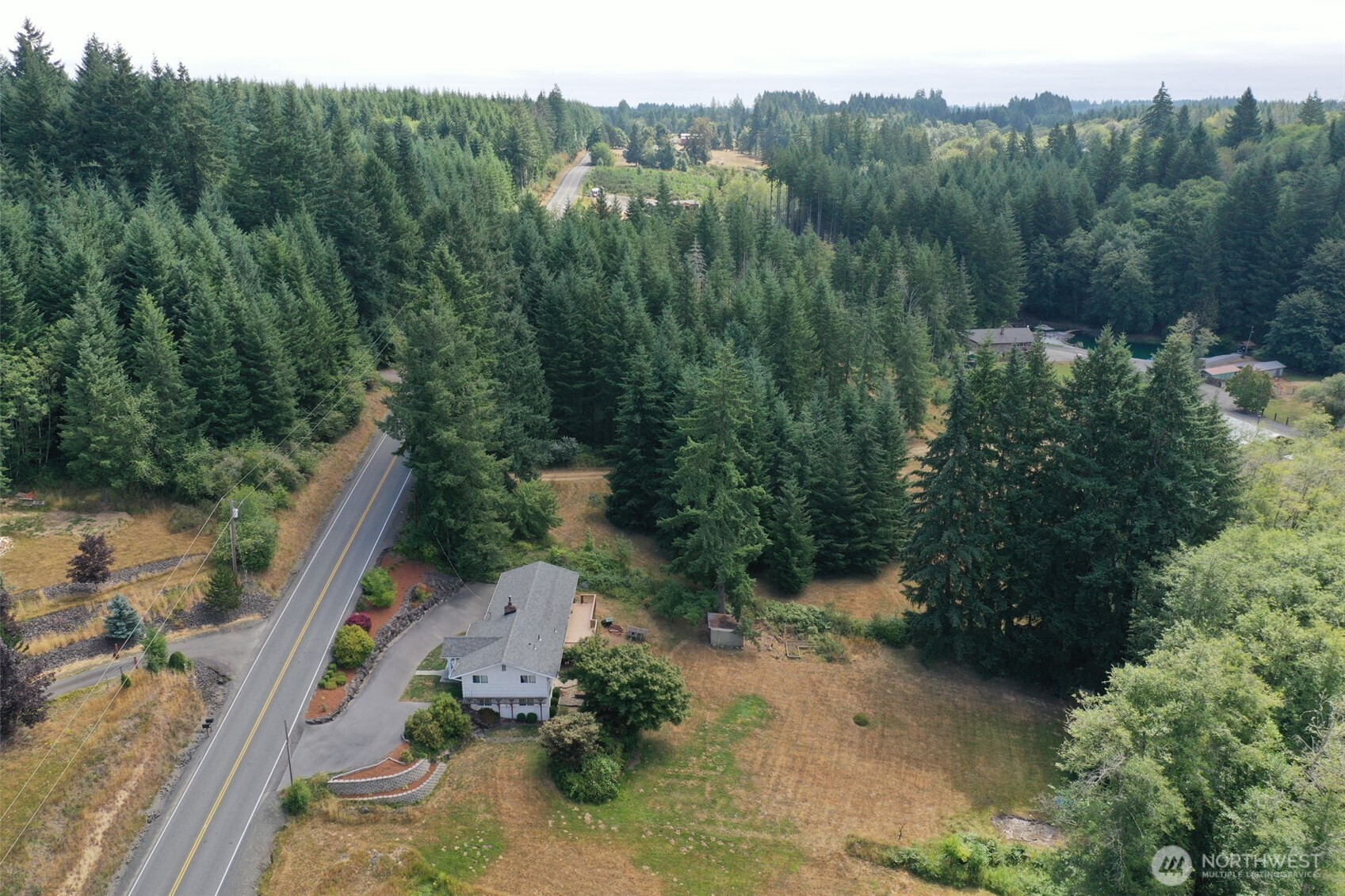 523 Haywire Road Winlock, WA 98596 - Photo 33 of 40 an aerial view of a house with a yard