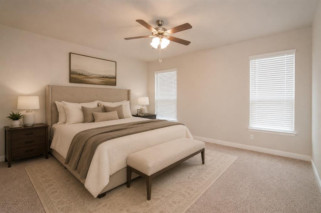 1804 Mensa Drive Haslet, TX 76052 - Photo 12 of 30 Carpeted bedroom featuring neutral wall tones and a ceiling fan with light fixture