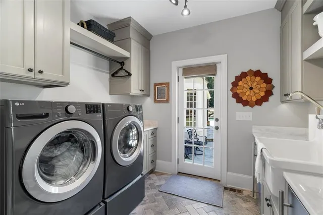 a view of outdoor space yard deck patio and swimming pool
