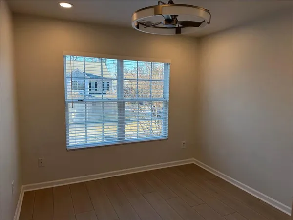 an empty room with a window