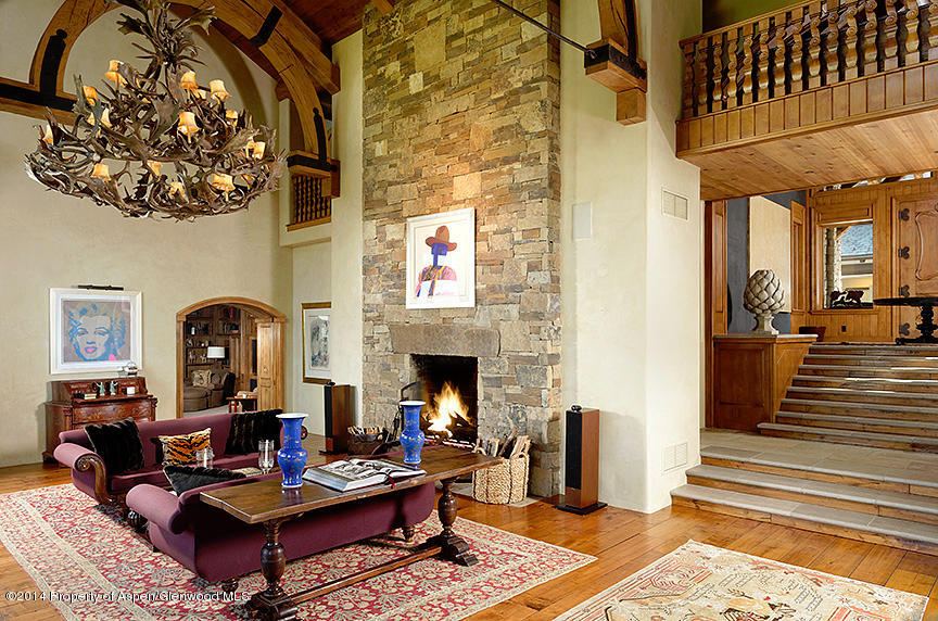 189 Larson Road Aspen, CO 81612 - Photo 23 of 28 a living room with furniture and a fireplace