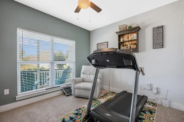 a room with cabinets