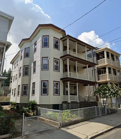 a front view of a building