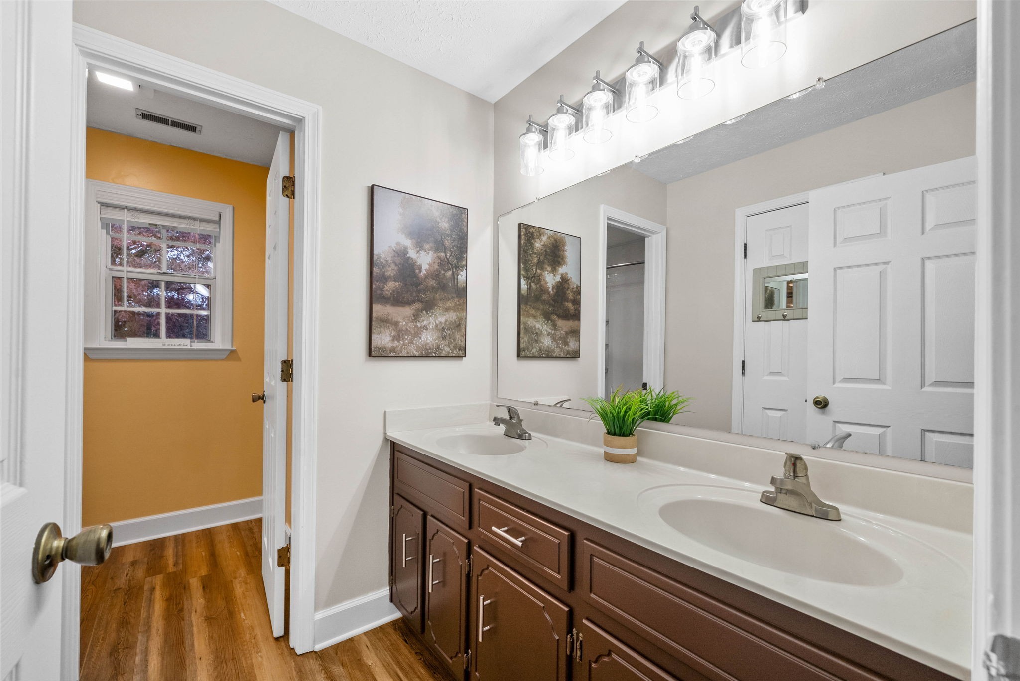 105 Good Hope Cemetery Road Oak Grove, KY 42262 - Photo 19 of 33 a bathroom with a double vanity sink and a mirror