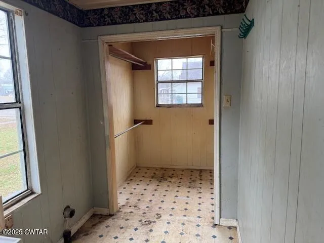 a bathroom with a window