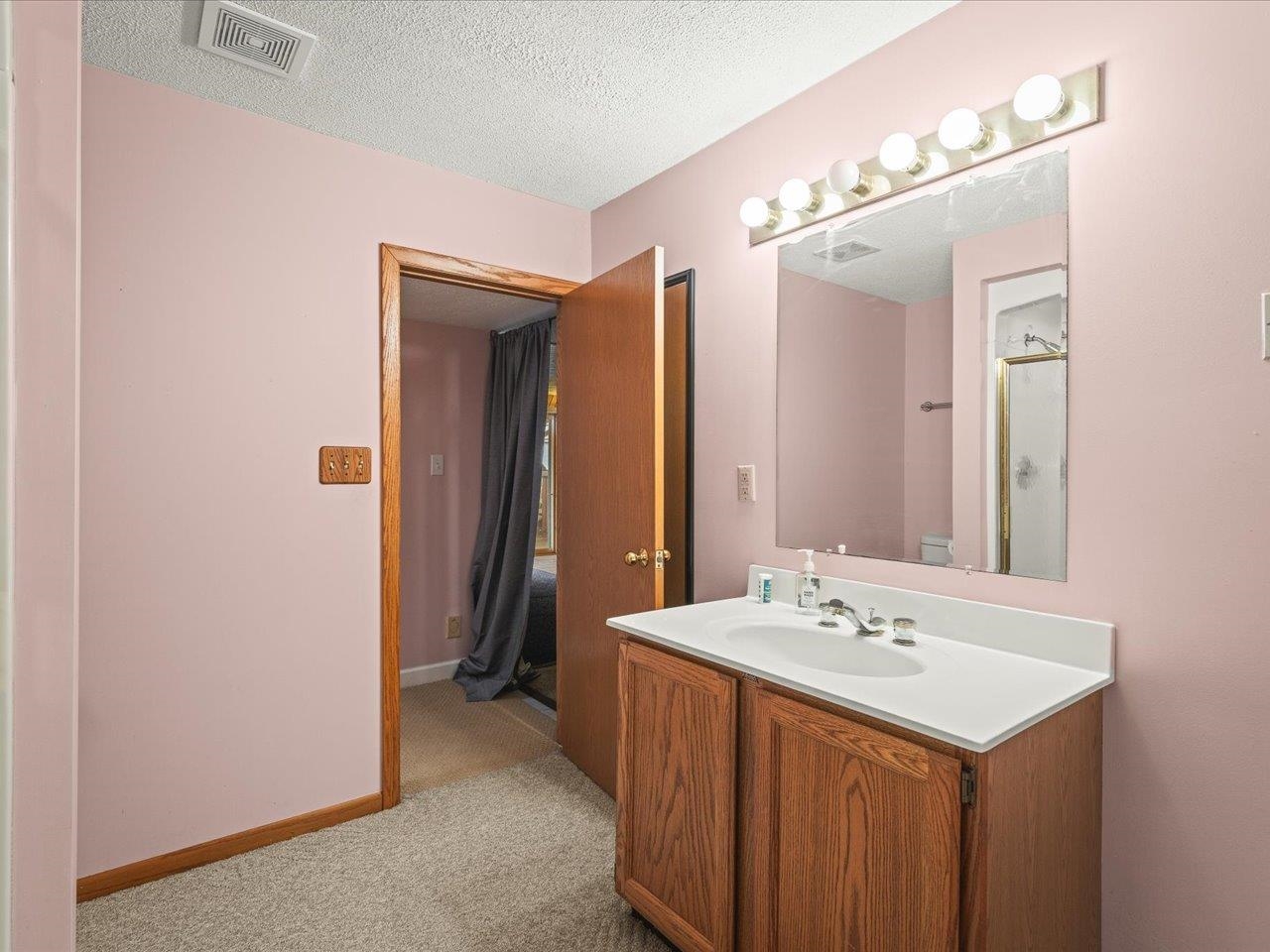 9104 East Weber Road Ridott, IL 61067 - Photo 48 of 96 a bathroom with a sink vanity and a mirror
