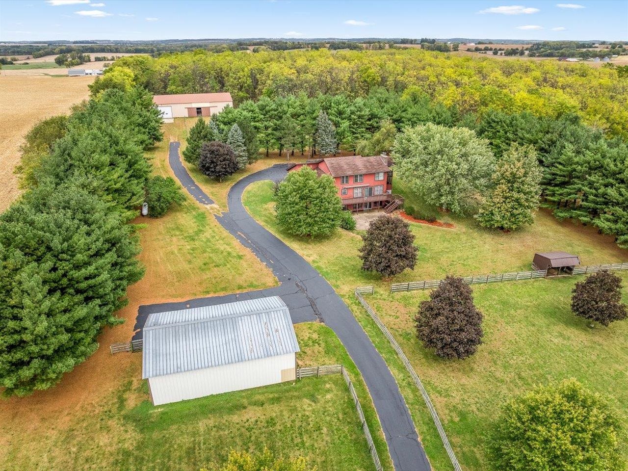 9104 East Weber Road Ridott, IL 61067 - Photo 10 of 96 a view of a yard with an outdoor space