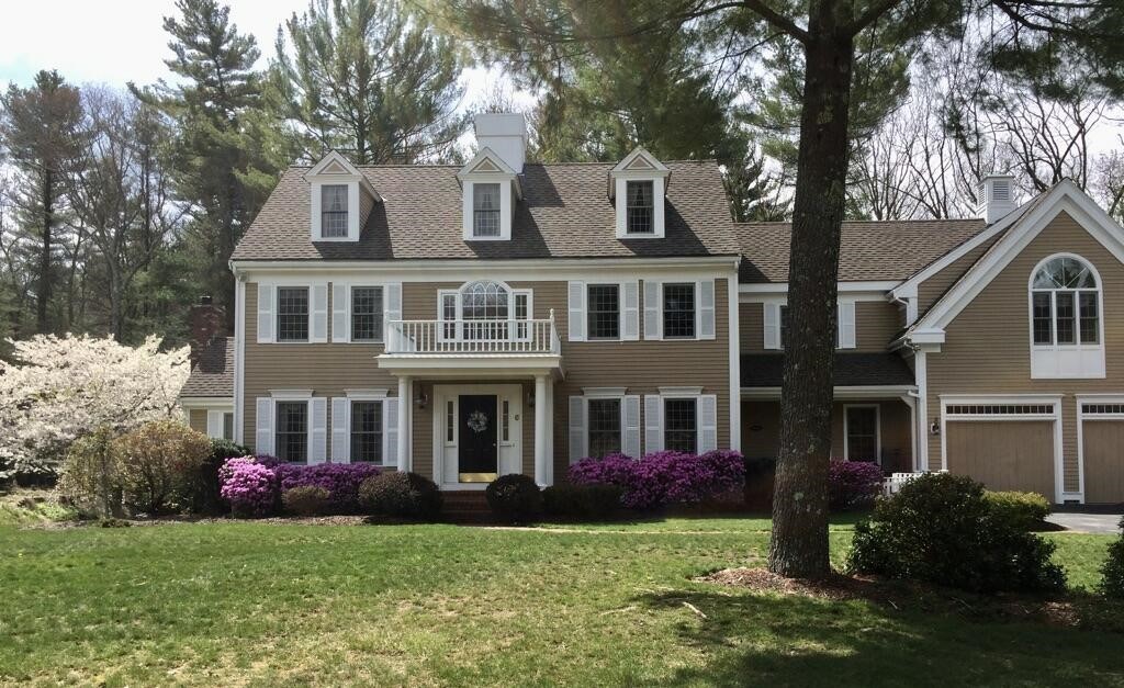 6 Leclair Drive Hingham, MA 02043 - Photo 26 of 26 a front view of a house with garden and porch