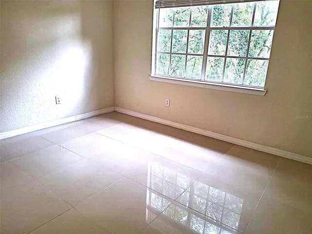 an empty room with a window