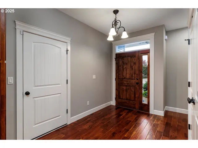 a view interior of a house with wooden floor