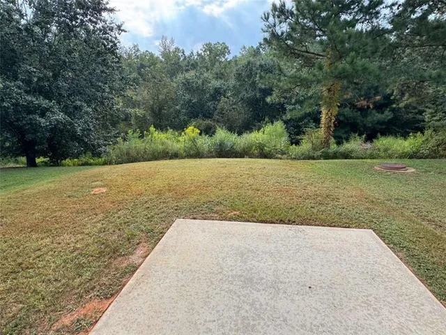 a view of a house with a backyard