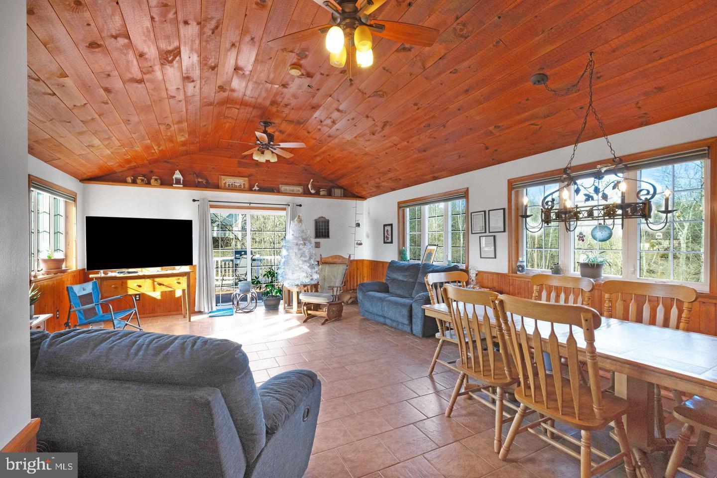 111 Mine Run Road Schwenksville, PA 19473 - Photo 36 of 60 a living room with furniture a flat screen tv and floor to ceiling window