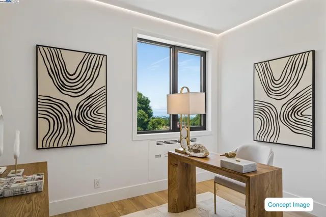 a view of a door and chair in the room