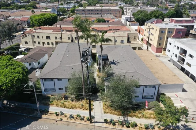 a view of a city from a building