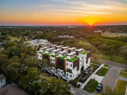 an aerial view of multiple house