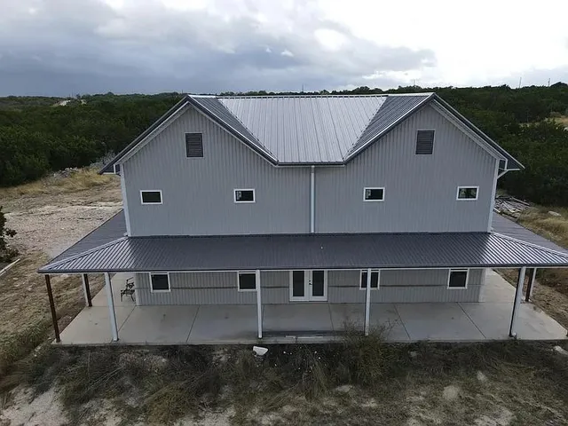 a house view with a outdoor space