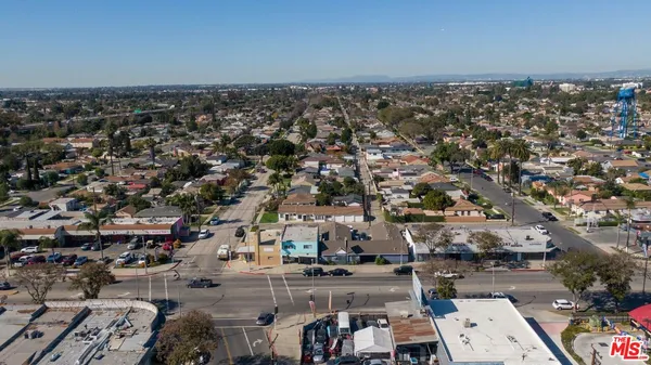 an aerial view of a city