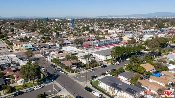 an aerial view of multiple house