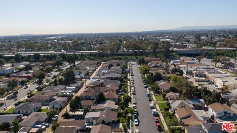 an aerial view of a city