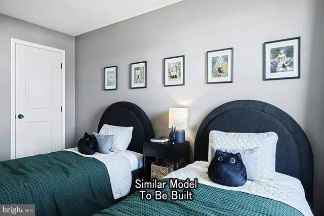 a bedroom with bed and a window