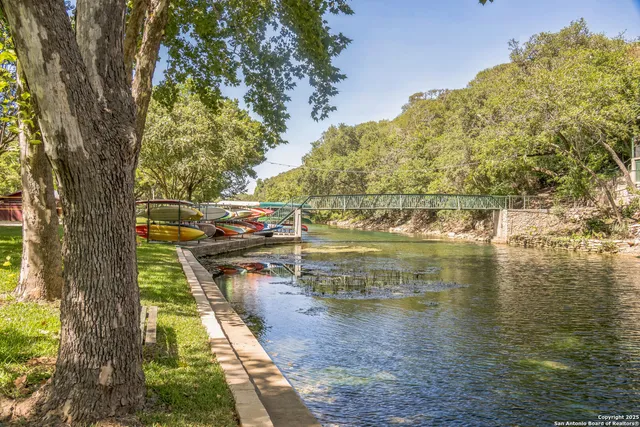 a view of a lake with houses