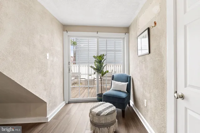 an outdoor view with patio