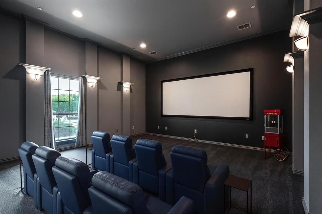 1000 Saddlebrook Drive Lucas, TX 75002 - Photo 27 of 39 Home theater featuring recessed lighting and dark carpet