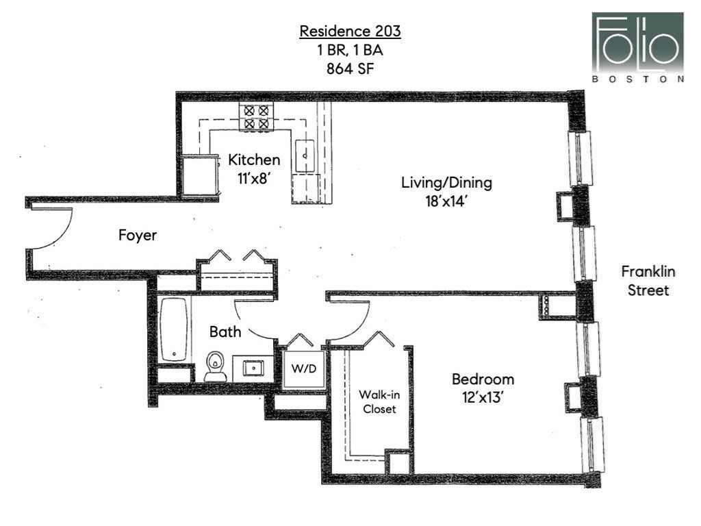 80 Broad Street, Unit 203 Boston, MA 02110 - Photo 21 of 21 a picture of a bench in a white wall