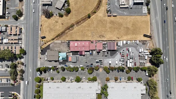 an aerial view of a city