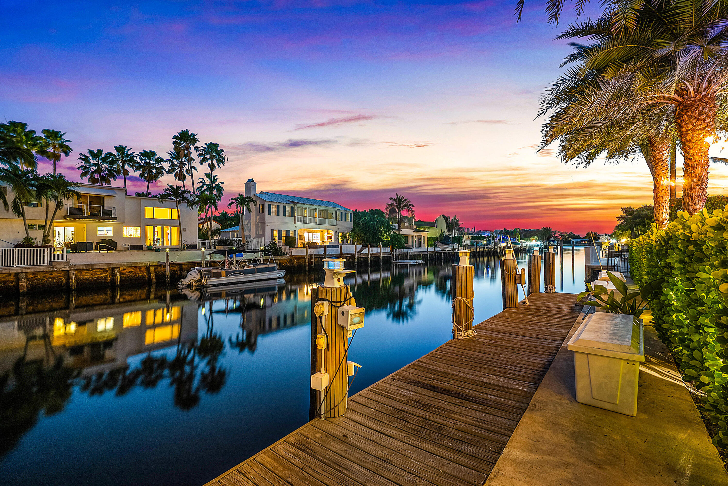 19 Harbour Drive North Ocean Ridge, FL 33435 - Photo 33 of 67 Dock Twilight
