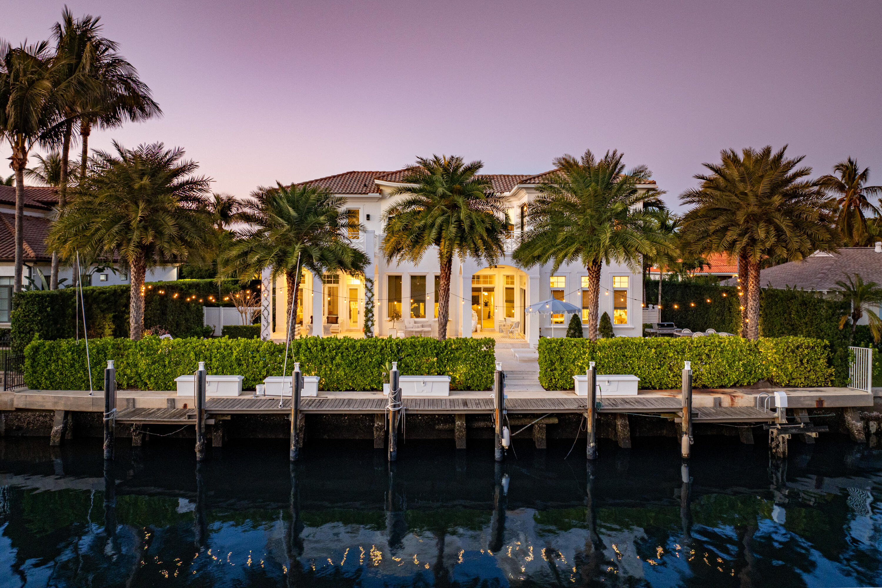 19 Harbour Drive North Ocean Ridge, FL 33435 - Photo 58 of 67 Twilight Aerial