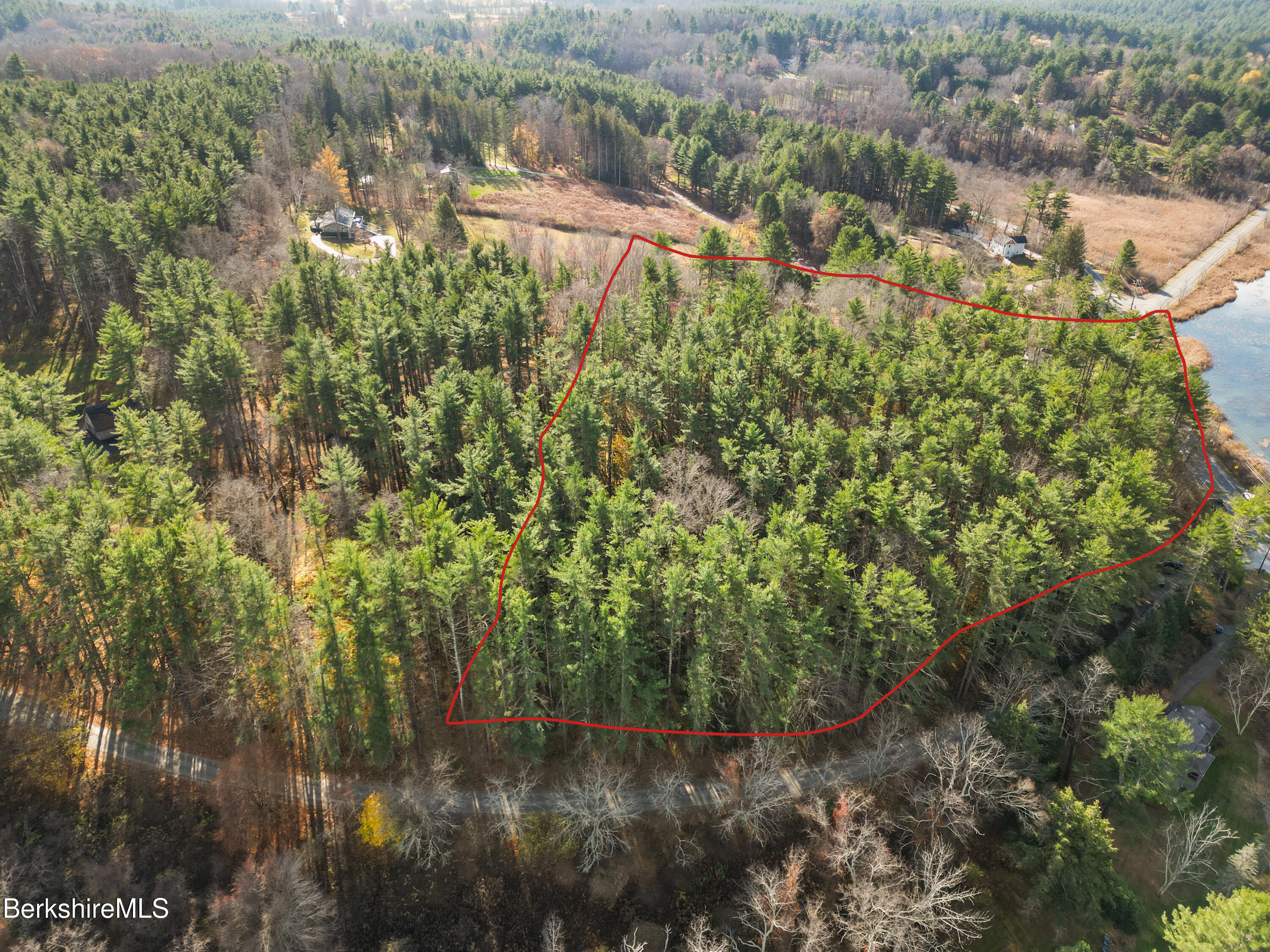 0 Pinecrest Hill Road Egremont, MA 01230 - Photo 9 of 12 a view of a lake with a yard