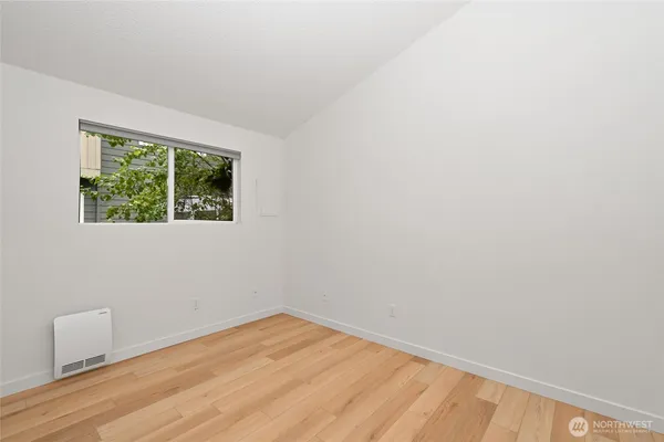 an empty room with a window