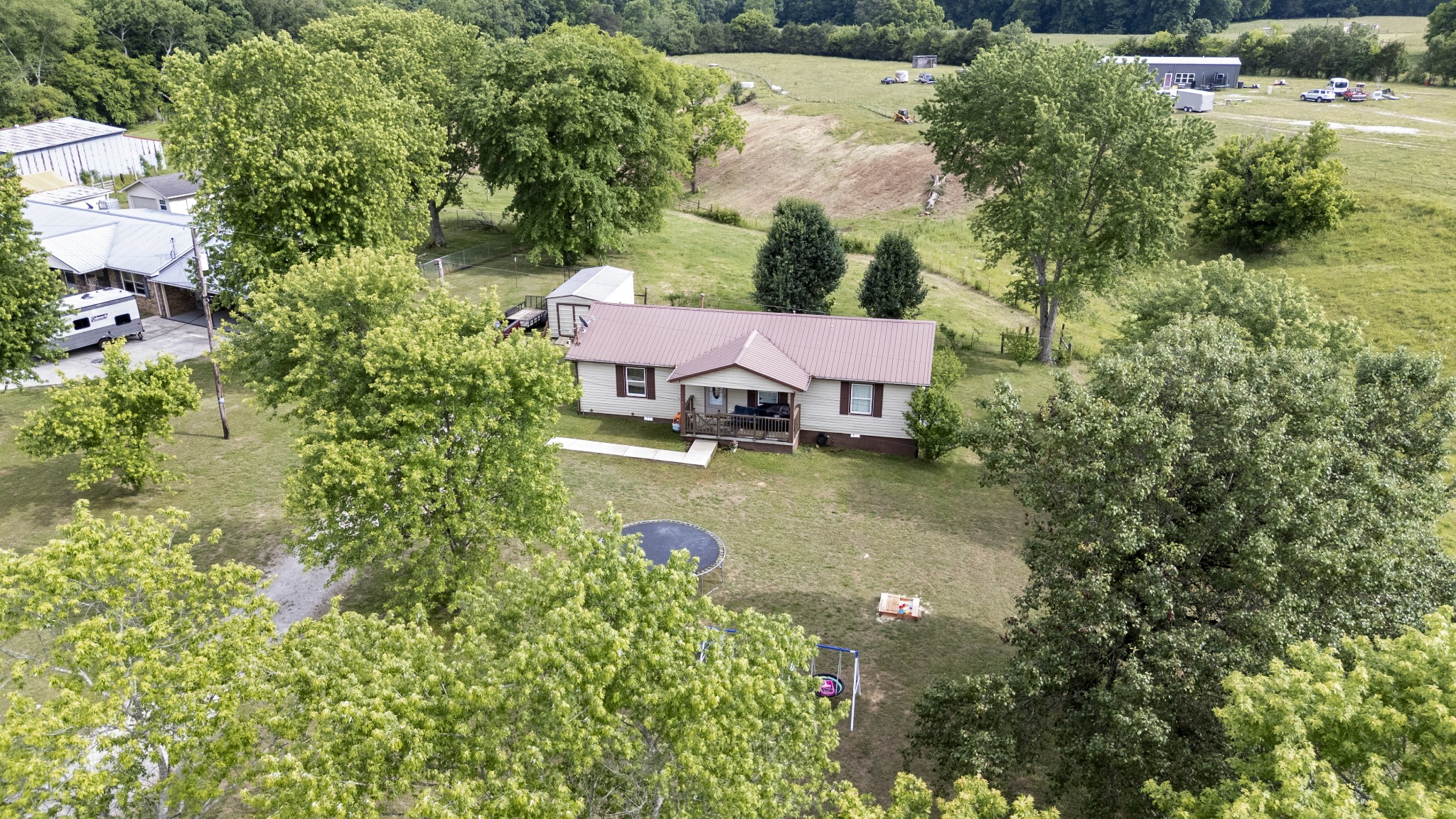 421 Shady Grove Road Flintville, TN 37335 - Photo 30 of 33 an aerial view of a house with pool outdoor seating and yard