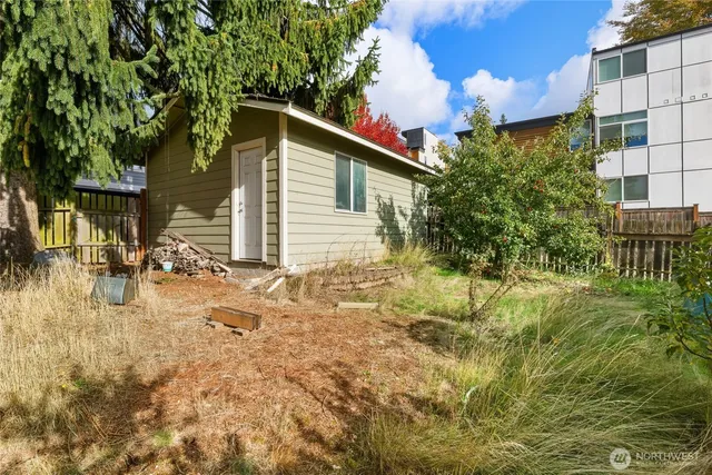 a backyard of a house
